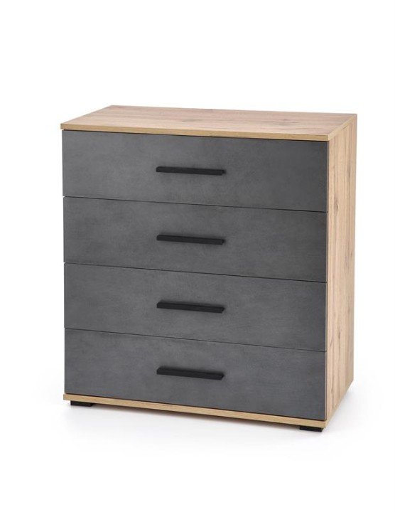 Комод LIMA KM-3 HALMAR Дуб вотан / сірий